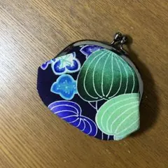 着物生地で作ったがま口財布