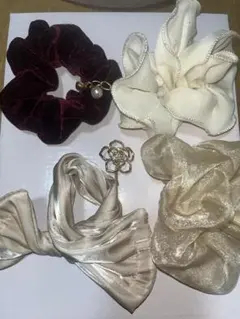 ヘアゴム・シュシュ 5点セット ヘアアクセサリー