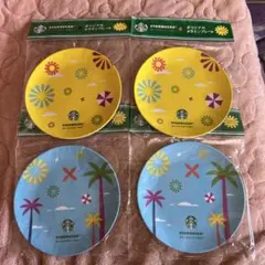 スターバックス⑧オリジナルメラミンプレート【全２種】×２セット★計 4枚セット★