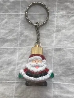 【ヴィンテージ】　クリスマス　サンタクロース　オーナメント風　キーホルダー