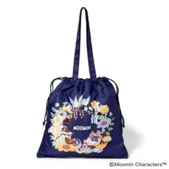 MOOMIN 大容量で使いやすい！ 豪華刺しゅう巾着トート