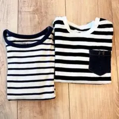 ボーダー ロンT 90 95 長袖 キッズ ベビー 2枚セット まとめ売り
