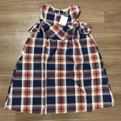 branshes キッズ チェック柄 ノースリーブワンピース 130cmのサムネイル