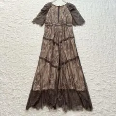 ドーリードール レースギャザーラッセルレースワンピース M オケージョン