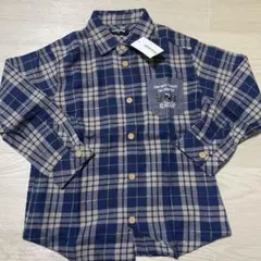 《新品タグ付》klädskåp チェック柄長袖シャツ 120
