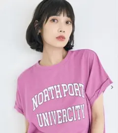 【新品未開封】coca カレッジロゴ Tシャツ ピンク Lサイズ 半袖
