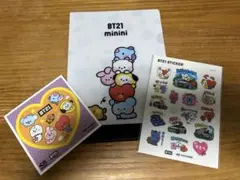 BTS BT21 ステッカー シール クリアファイル　3点セット