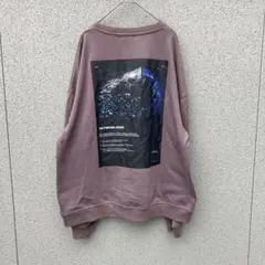 3187【ウィゴー】M♡宇宙グラフィック スウェット 長袖トレーナー