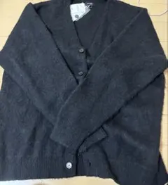 BEAMS ビームス シャギーニット カーディガン L黒 アメカジ グランジ