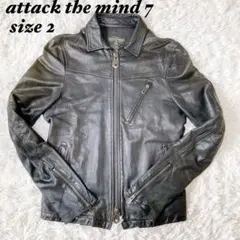 【美品】attack the mind 7 レザージャケット　ラムレザー