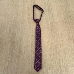 COMME CA ISM バーガンディ ストライプ ネクタイ LL