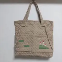 トートバッグ キルティング ベージュ 手作り