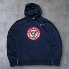 ア*ズ様 NIKE スウェットパーカー USA オリンピックチーム 刺繍 ネイビ