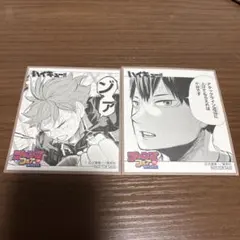 【バラ売り可】ジャンプフェア ‘19 ミニ色紙　ハイキュー　影山、日向