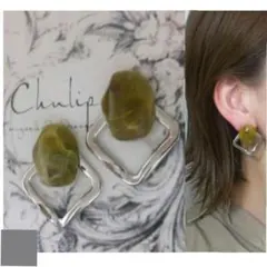 983-a＊ピスタチオグリーン シルバー スクエア