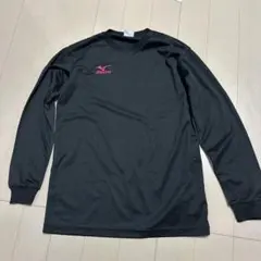 MIZUNO バレーボール長袖シャツ ブラック ピンク