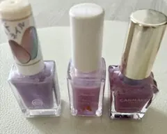 ラベンダーカラー　マニキュア3本セット