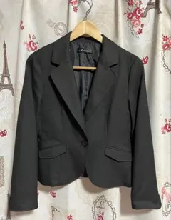テーラードジャケット　M ダークグレー　レディースジャケット　フォーマル