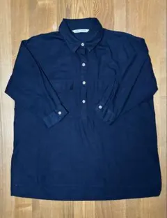 zara 濃紺 7分袖シャツ