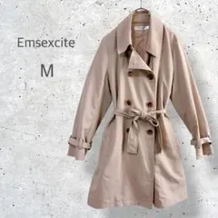 【emsexcite】　トレンチコート　ウエストマーク　ダブルブレスト　べっ甲B