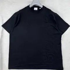 美品 現行 BURBERRY エンボス加工 立体ロゴ 半袖Tシャツ M 黒のサムネイル