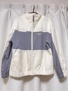【4680円】Reebok ナイロンジャケット M ホワイト/グレー