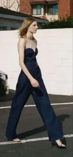 ZARA ジャンプスーツ ビスチェ デニム オーバーオール レア Mサイズ