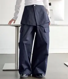 UNE MANSION ラップスカート＆コットンワイドカーゴSETパンツ