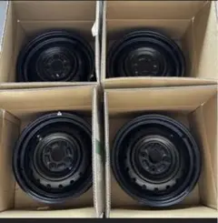 4本セット ラパン 新車外し 14インチ ブラック スチールホイール S
