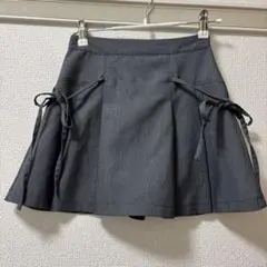 GRL インパン裏地付きリボンプリーツミニスカート[gn196]サイズXS