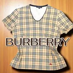 BURBERRY チェック柄 М 総柄 トップス Tシャツ カットソー シャツ