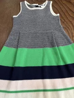 janie and jack (4T)ノースリーブニットワンピース 緑
