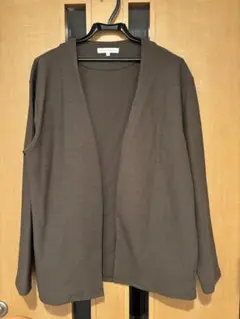THE SHOP TK ブラウン ノーカラージャケット Lサイズ