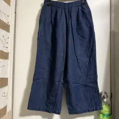 無印良品コットンリネンデニムイージーワイドパンツM