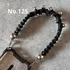 パラコード　ハンドストラップ　スマホストラップ　ハンドメイド　No.125