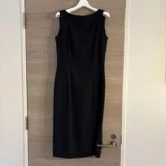 【美品】セオリーtheory ノースリーブひざ丈ワンピース ブラック