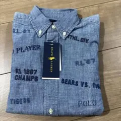 新品！Ralph Lauren デニムブルー ボタンダウンシャツサイズ130