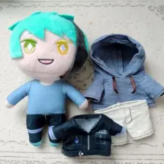 【要画像確認】 ツイステ ぬいぐるみ ジェイド 洋服付き ぬい活 ぬい撮り