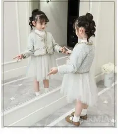子供服 女の子 フォーマル 2点セット スーツ 長袖 入学式 卒業式 発表会