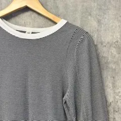 15 ストライプ柄 7-9分袖Tシャツ 日本製　F