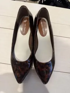 レインシューズ24.5cm(パンプス／カラー:べっ甲ヒール2.7cm)