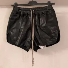 Rick Owens fog boxers ラムレザー ショートパンツ ブラック - メルカリ