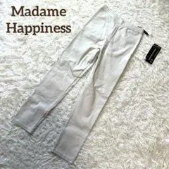 【マダムハピネス】レギンス ストレッチ 白系アイボリー レディースM