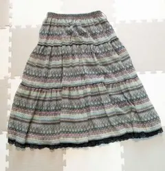 ペイズリー柄 フレアスカート Mサイズ