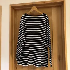 無印良品　メンズ　ボーダーカットソー