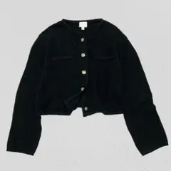 H&M エイチアンドエム♡ローゲージニットカーディガン　金ボタン　ブラック　XL