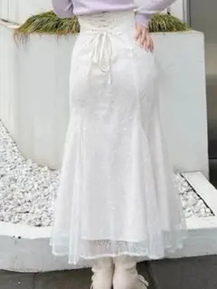 MERCURYDUO フラワーレース コルセット マーメイド スカート コラボ