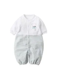 familiarファミリア　グリーンパイルボーダー ツーウェイオール