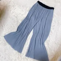 ザラ ZARA◇イージーパンツ プリーツ ワイド フレア ゴムウエスト M