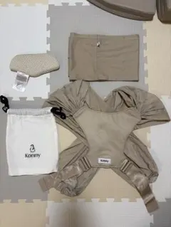 コニー 抱っこ紐 メッシュ ベージュ XS-XL ヘッドサポート付 美品 通気性